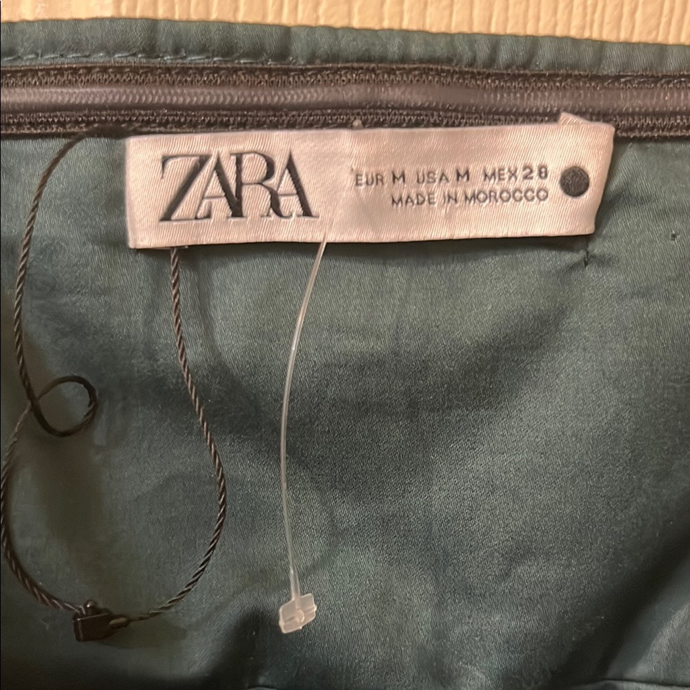 Zara Green Strapless Sheath Cocktail Dress - Picture 9 of 9